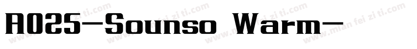 A025-Sounso Warm字体转换